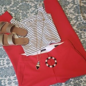 Red Loft Slim Pencil Pants Julie Fit Size 6